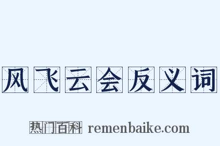风飞云会反义词是什么意思的图片